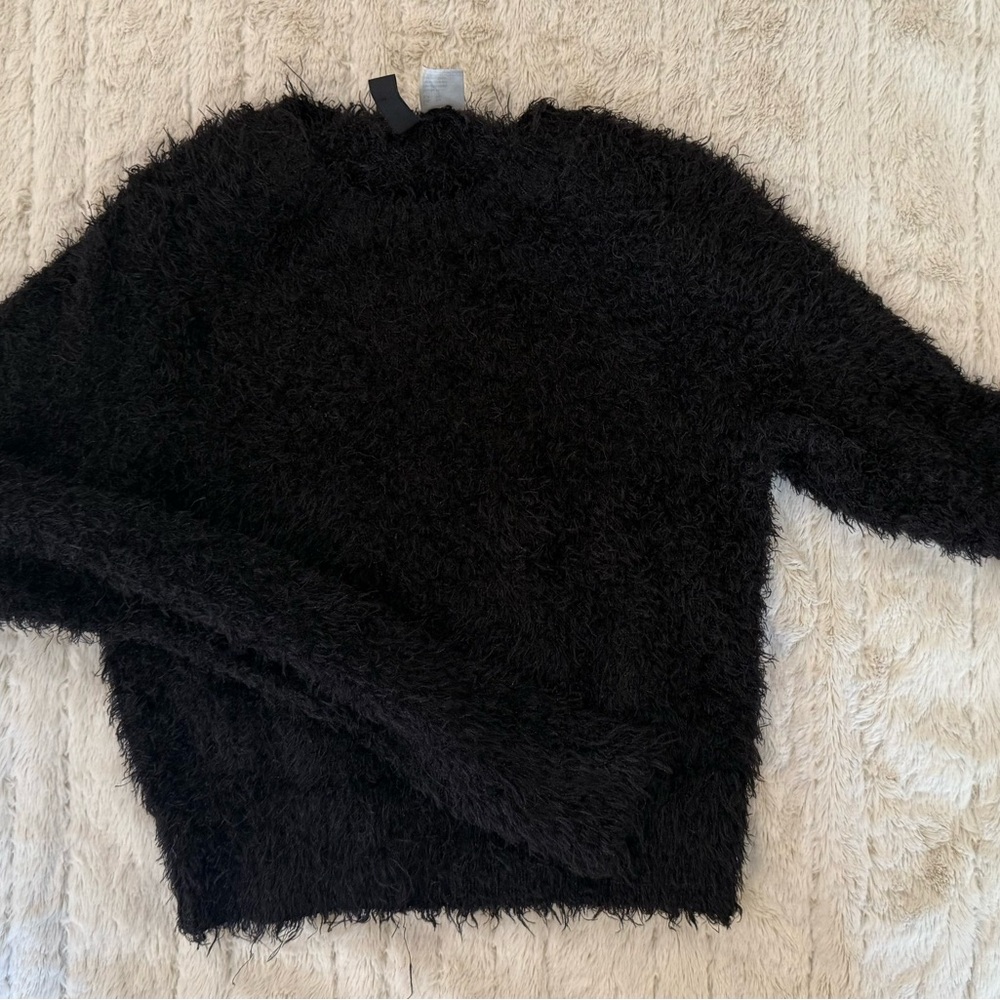 H&M Black Crew Neck Sweater Soft and Relaxed